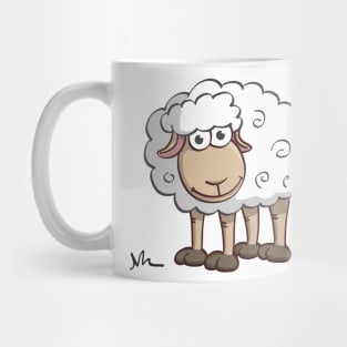 Illustration of a happy sheep Mug